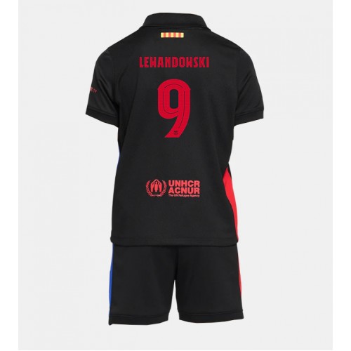 Dětský fotbalový dres Barcelona Robert Lewandowski #9 2024-25 Venkovní Krátký Rukáv (+ trenýrky)